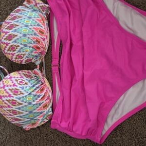 Victoria's Secret Pink and Multicolor Bikini